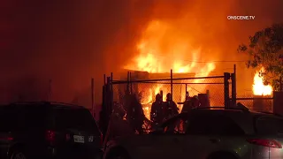 Vacant House Completely Destroyed by Flames | Los Angeles