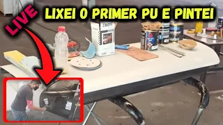 TUDO AO VIVO | Lixar Primer Pu e Pintar Porta Do Ford Ka