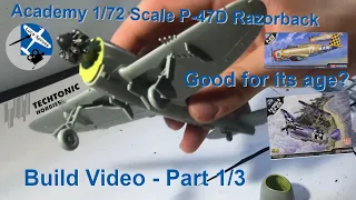 Academy 1/72 Scale D-Day P-47D Razorback Thunderbolt (Part 1/3) - Assembly