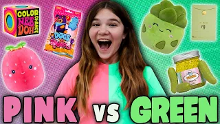 Pink Vs. Green Shopping Challenge At Learning Express