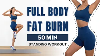50 min Full Body Fat Burn Workout - Ab, Arm, Back, Leg, Thigh
