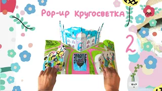 Вторая страница pop-up “Кругосветка». Делаем с детьми.