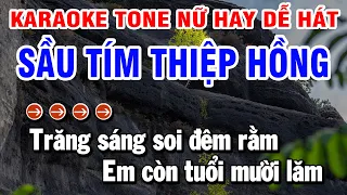 Karaoke Liên Khúc Nhạc Sống Tone Nữ | Sầu Tím Thiệp Hồng