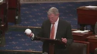 You won't believe what senator threw on Senate floor