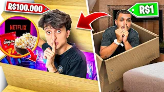 QUARTO SECRETO DE R$1 vs R$10 000!!