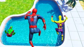 gta spider man falling in water #crazyragdolls #spiderman #euphoria_physics #ragdolls