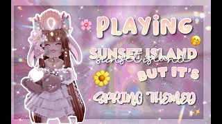 Playing Sunset Island but it's SPRING THEMED! 🌼🌸🥹 || Royale High Sunset Island