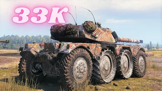 Spot Damage 33K with Panhard EBR 105 18.7K & EBR 105 15K  World of Tanks , WoT Replays tank battle