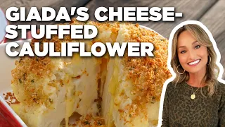 Giada De Laurentiis' Cheddar Cheese-Stuffed Cauliflower | Giada Entertains | Food Network