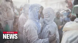 Greek revelers mark "Clean Monday" with a "Flour War"