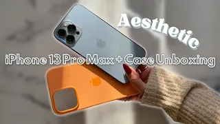 iPhone 13 Pro Max (Sierra Blue) Unboxing | Aesthetic | Marigold Case | ASMR