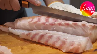 AMAZING MONSTER FISH CUTTING SKILLS OF THE SEAFOOD MASTER!