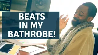 Award Winning Producer Makes A "Stank Face" Beat in Bathrobe!