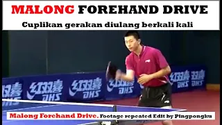 Latihan tenis meja Malong Forehand Drive-cuplikan gerakan berkali kali