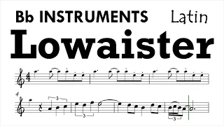 Lowaister Bb Instruments Sheet Music Backing Track Play Along Partitura