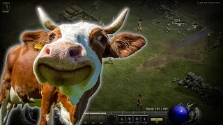 Diablo II: Resurrected @ 4K - Godly Summon Necromancer - The Secret Cow Level