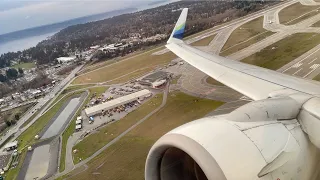 Alaska Airlines Boeing 737-700 (Winglets) Takeoff from Seattle-Tacoma International Airport