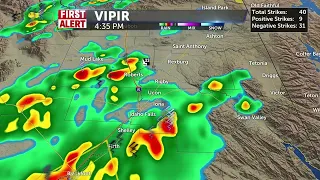Scattered thunderstorms and temps into the 90s