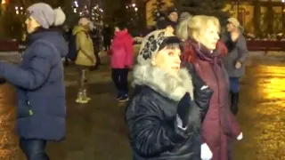 Красивая Танцы в парке Горького Харьков Январь 2022