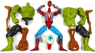 AVENGERS TOYS ASSEMBLE MILES MORALES VS SIREN HEAD VS HULK SMASH SUPERHERO