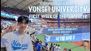 studying abroad at yonsei | first day of class, shopping, yonsei-ku games, sonny angel unboxing