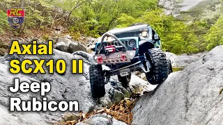 1/10 Scale RC | Axial SCX10 II | Jeep Rubicon | Rock Trail | Driving in the valley #6(3)