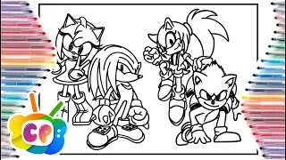 Sonic vs Shadow coloring pages / Sonic the hedgehog coloring / How to draw Sonic