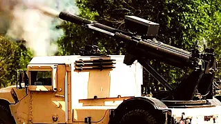 Hawkeye Weapon System In Training Action (105mm Mobile Truck Mounted Howitzer Cannon)