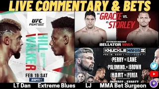 UFC Fight Night: Walker vs Hill Live Commentary and Bets + Bellator 274 & BKFC Perry vs Lane