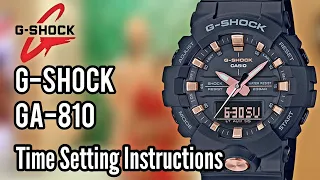 How To Setting Time G-SHOCK GA-810 GA-800 Digital Watch | Watch Repair Channel | SolimBD