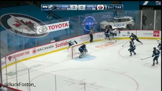 Hoglander's Attempted Lacrosse Goal vs Winnipeg Jets