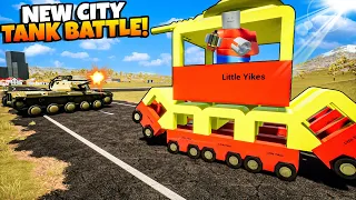 Tank Battle in New Brick Rigs City!