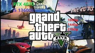 GTA V | RTX 4070 | i5 13600k | Test Fps Benchmark 1080p 1440p 2160p