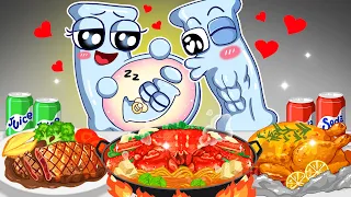 Mukbang Convenience Store Whole Chicken ASMR | Take Care Of Baby Alphabet Lore | Cartoon Animation