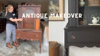 Amazing Antique Hutch Makeover with Real Milk Paint | Treating & Repairing Termite Damage