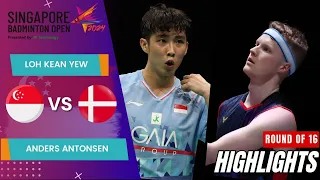 Loh Kean Yew (SGP) vs Anders Antonsen (DEN) - R16 | Singapore Open 2024