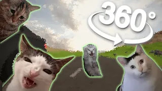 360º VR | ROAD TRIP with the CAT FAMILY MEME | Crunchy, Rizz and Drama Cats