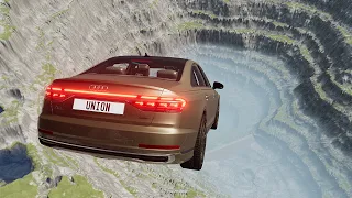 Full Size Luxury Cars vs Leap of Death Realistic Crashes BeamNG.drive | BeamNG