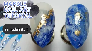 Cara bikin Marble Nail art | Marble Nail art Tutorial | Easy marble nail art