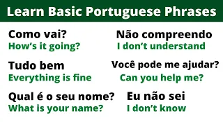 Learn Portuguese - Basic Portuguese Phrases for beginners.