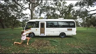 MY NEW HOME TOUR!  (TOYOTA COASTER MOTORHOME)