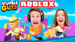 GIOCHIAMO A STUMBLE GUYS SU ROBLOX!!