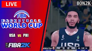 Gilas Pilipinas vs USA | FIBA WORLD CUP | March 26 2023 | FIBA2K SIMULATION GAME #gilaspilipinas