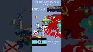 Top comment changes Europe! (Day 29) #shorts #europe #map (request by: @LocalCzechia  )