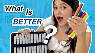 Who Will Win? 😱 Alcohol Markers vs Sketch Pens | Shivangi Sah