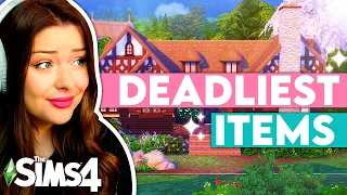 Building a House Using the Deadliest Items in The Sims 4 // Sims 4 Build Challenge