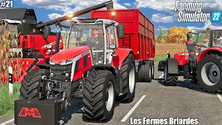 HARVESTING CORN W/ MASSEY FERGUSON│LES FERMES BRIARDES │FS 22│21