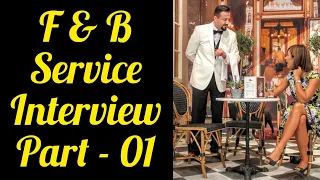 F&B Service interview Question & Answers - (Part-1) | Mr.D-F&B Trainer