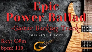 Epic Power Ballad Guitar Backing Track in C# Minor | 110 bpm |