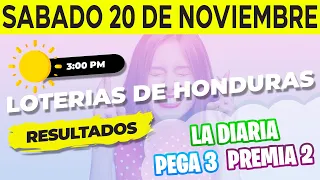Sorteo 3PM Loto Honduras, La Diaria, Pega 3, Premia 2, Sábado 20 de Noviembre del 2021 | Ganador 😱🤑💰